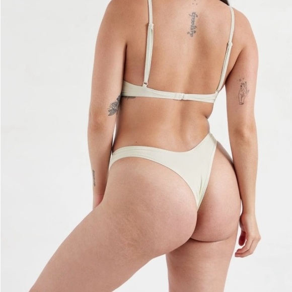 NWT Oneone swimwear. Lara top ivory, Heidi bottom ivory. Size M. - Picture 2 of 10